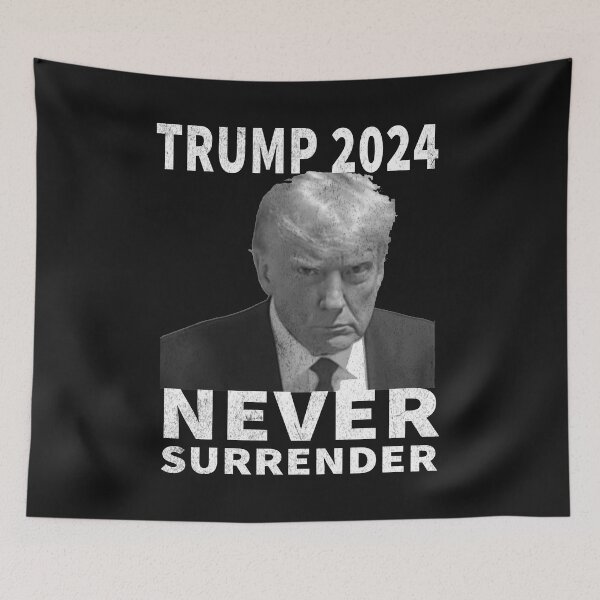 Item preview, Trump Mug Shot - Never Surrender -Trump 2024 Pro Trump designed and sold by ZANNIX.