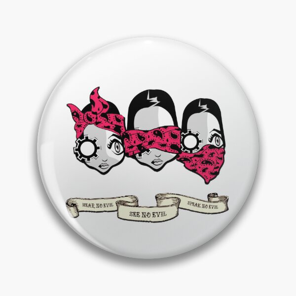 Item preview, Delta Rose see no hear no speak no evil designed and sold by fradeknot.