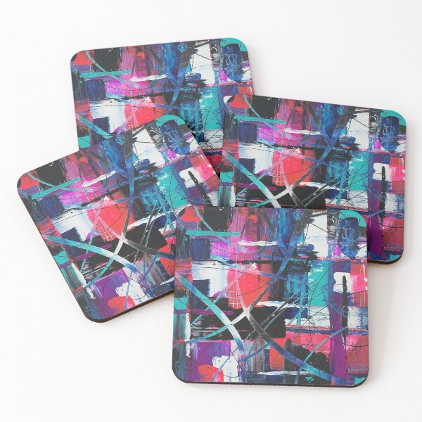 Item preview, JKalani Modern Purple and Blue Abstract Painting designed and sold by jkalani.