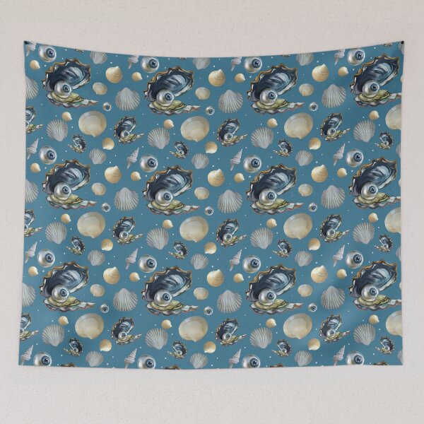 Item preview, See Shell - Eye-Conic Designs - Surreal Oyster Shell with Pearl Eyeball Design designed and sold by Robin Mosher.