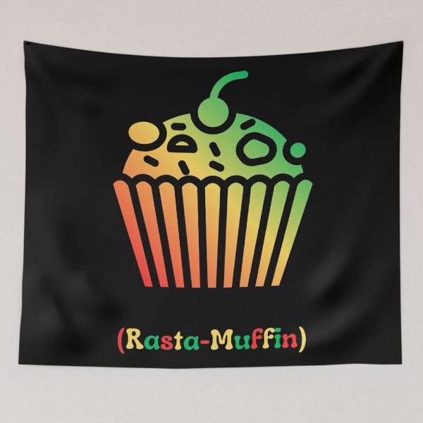 Item preview, Rasta-Muffin. Funny Red Gold Green Ragamuffin Muffin designed and sold by Rebel-Design.