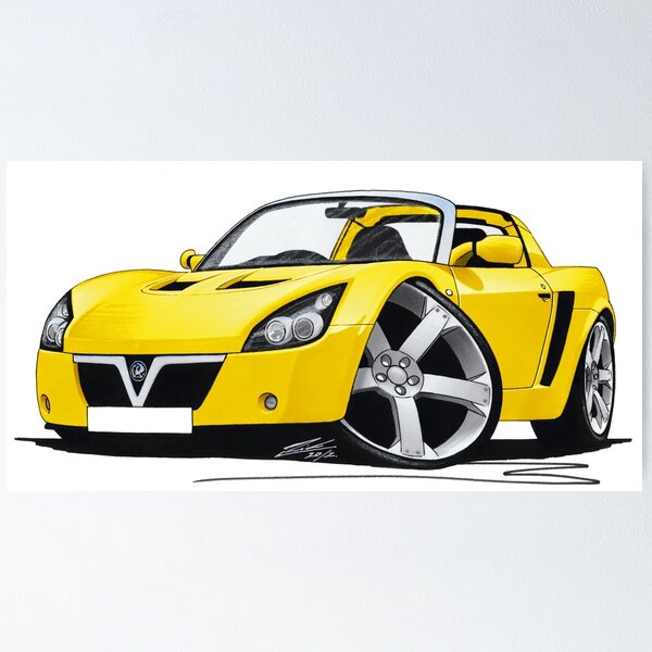 Item preview, Vauxhall VX220 Yellow designed and sold by Yeomans Cartoons.