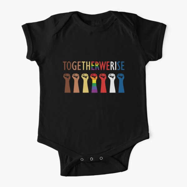 Together We Rise Unity Design Short Sleeve Baby One-Piece
