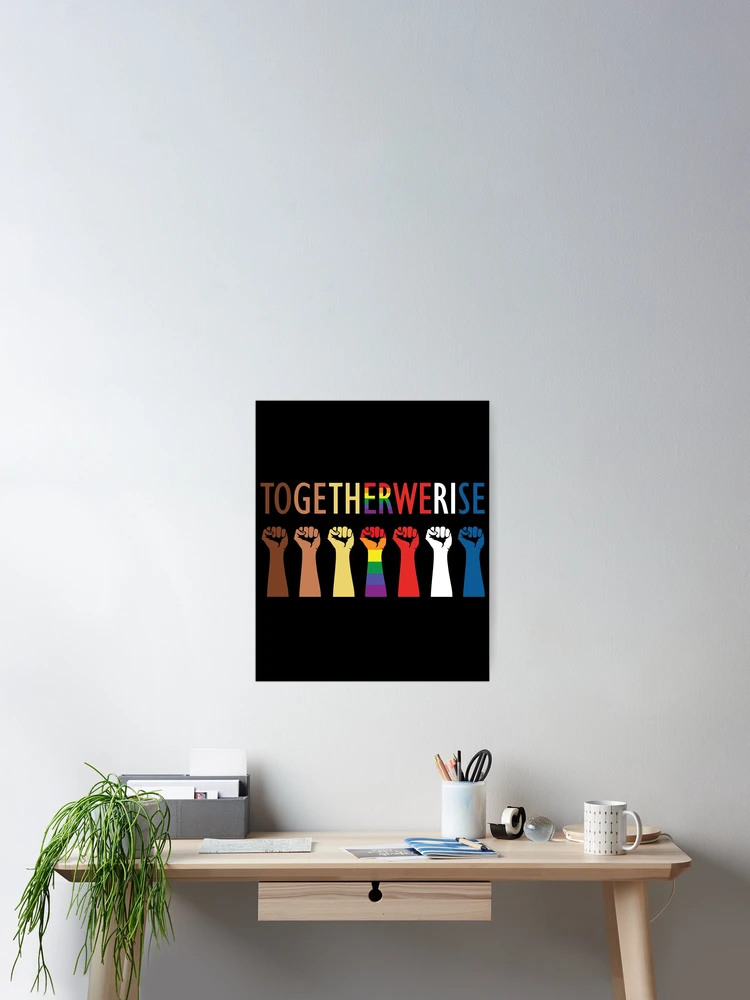 Thumbnail 2 of 3, Poster, Together We Rise Unity Design designed and sold by groovezero.