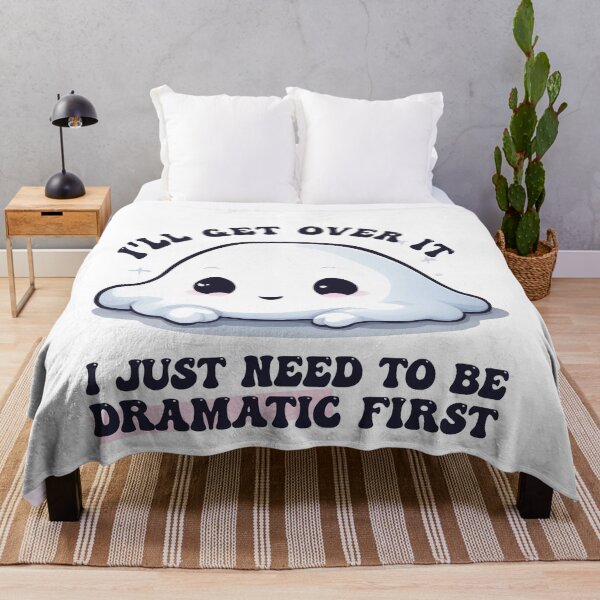 Item preview, I Just Need To Be Dramatic Lazy Kawaii Ghost designed and sold by Ridaelb.