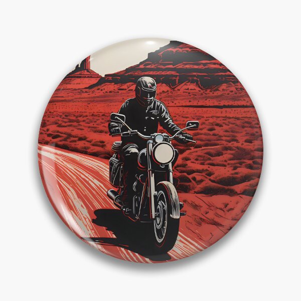 Item preview, Monumental Ride: Man and Motorbike in Linocut designed and sold by Acadorim.