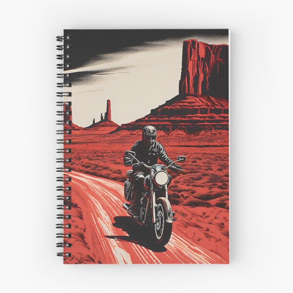 Item preview, Monumental Ride: Man and Motorbike in Linocut designed and sold by Acadorim.