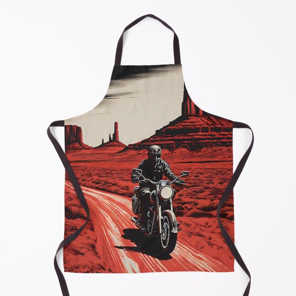 Item preview, Monumental Ride: Man and Motorbike in Linocut designed and sold by Acadorim.