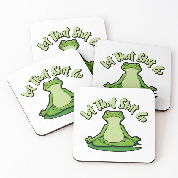 Artikelvorschau, Lass die Scheiße los - Lustiges Frosch-Yoga-Meme entworfen und verkauft von DogsHearted.