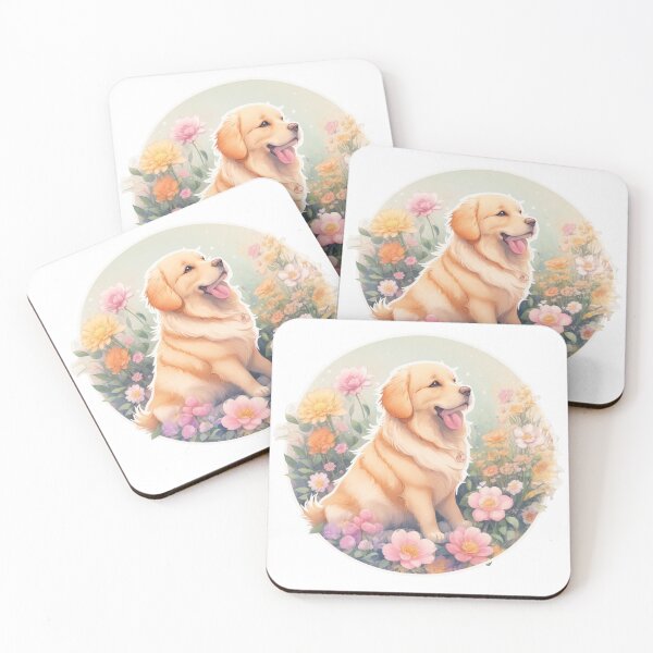 Item preview,  Golden Retriever Puppy Campfire Comic Cartoon  designed and sold by Petsthetic.