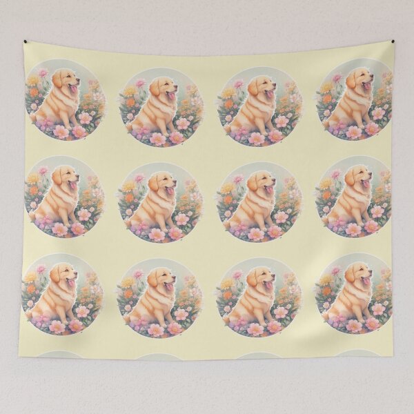 Item preview,  Golden Retriever Puppy Campfire Comic Cartoon  designed and sold by Petsthetic.