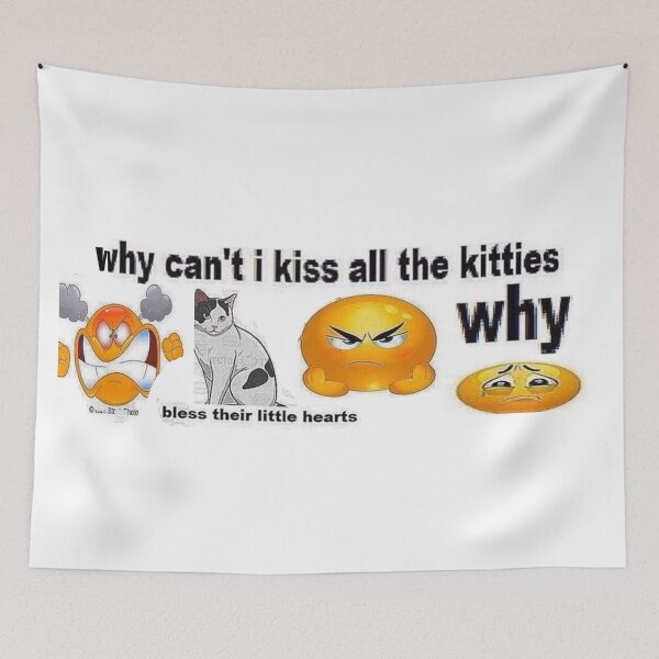 Item preview, Why Can't I Kiss All The Kitties Bumper Sticker designed and sold by casserolestan.