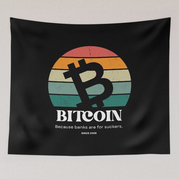Item preview, Vintage - Because banks are for suckers - Bitcoin Logo designed and sold by GetCryptoSwag.