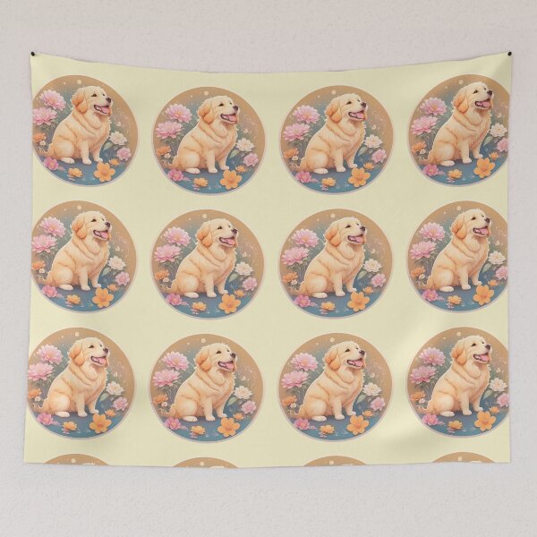 Item preview,  Golden Retriever Puppy Campfire Comic Cartoon  designed and sold by Petsthetic.