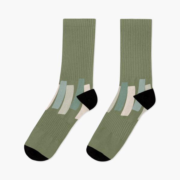 Item preview, Atomic Age Mid Century Modern Funky Rectangles Olive Green designed and sold by trdstudio.