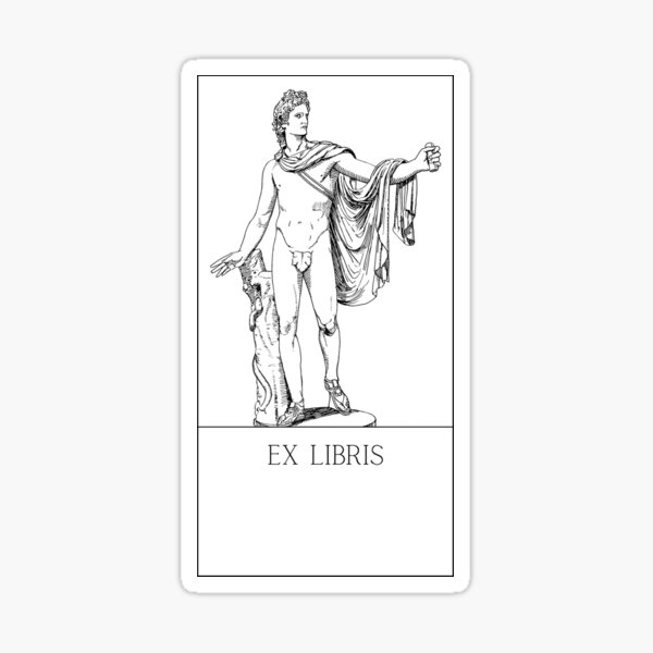 Item preview, Apollo Statue Ex Libris designed and sold by Roaming  the Greenwood.