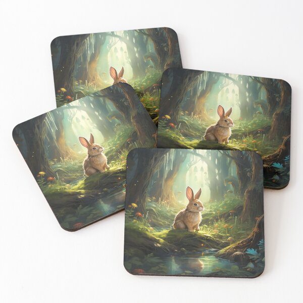 Item preview, Forest Wanderer: Brown Bunny Exploring Nature's Sanctuary designed and sold by Christian Weiss.