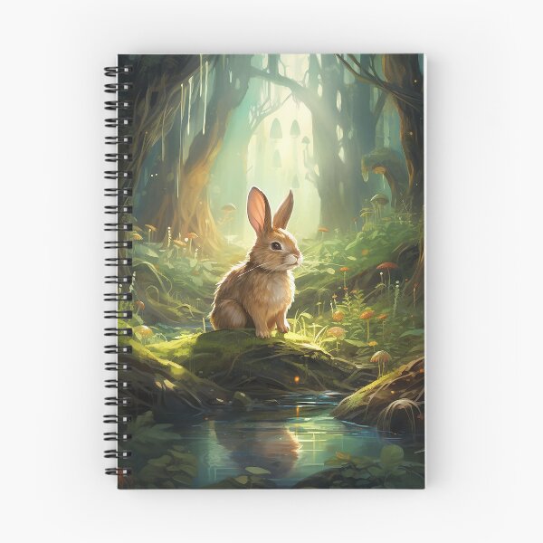 Item preview, Forest Wanderer: Brown Bunny explorando el santuario de la naturaleza designed and sold by Christian Weiss.