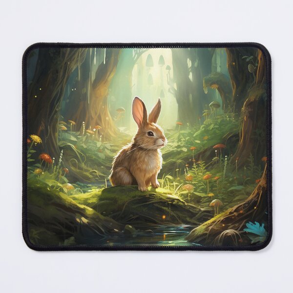 Item preview, Forest Wanderer: Brown Bunny Exploring Nature's Sanctuary designed and sold by Christian Weiss.