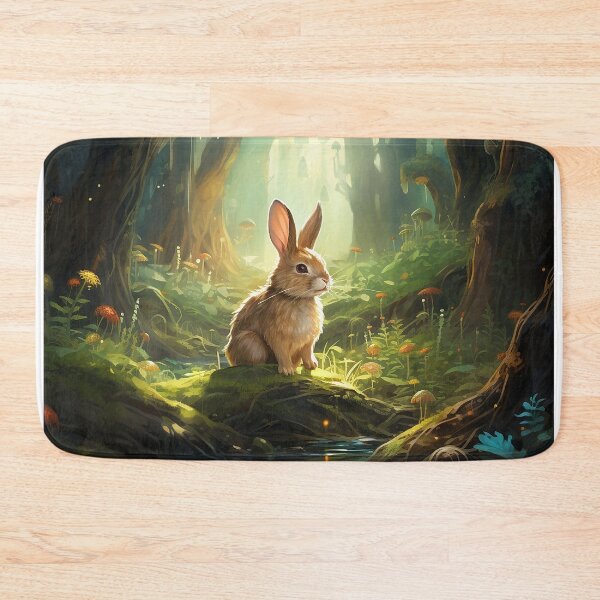 Item preview, Forest Wanderer: Brown Bunny Exploring Nature's Sanctuary designed and sold by Christian Weiss.