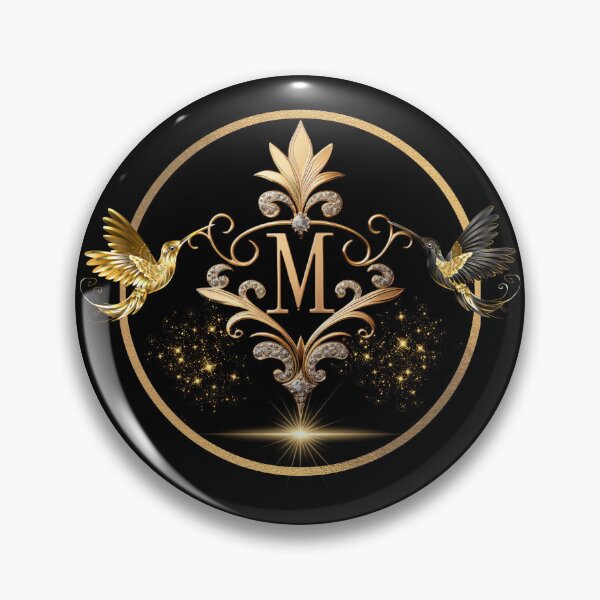 Item preview, Golden Monogram Letter M designed and sold by Monica-Designs.