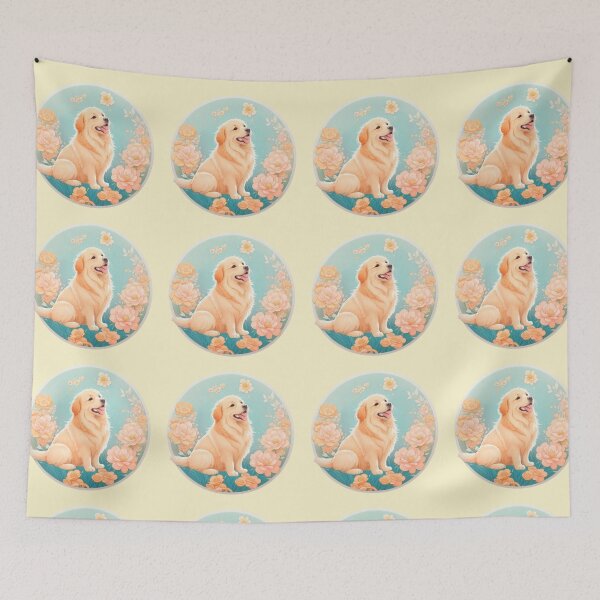 Item preview, Golden Retriever Puppy Campfire Comic Cartoon  designed and sold by Petsthetic.