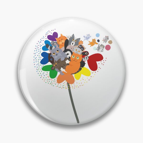 Item preview, Dandelion fly cats, cute cats flower, cute kitten flying designed and sold by STPalettePlace.
