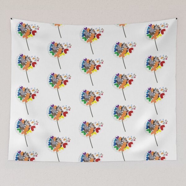 Item preview, Dandelion fly cats, cute cats flower, cute kitten flying designed and sold by STPalettePlace.