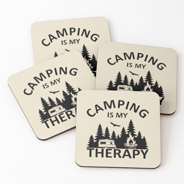 Item preview, Funny sayings and quotes camping is my therapy designed and sold by Alexaltay.