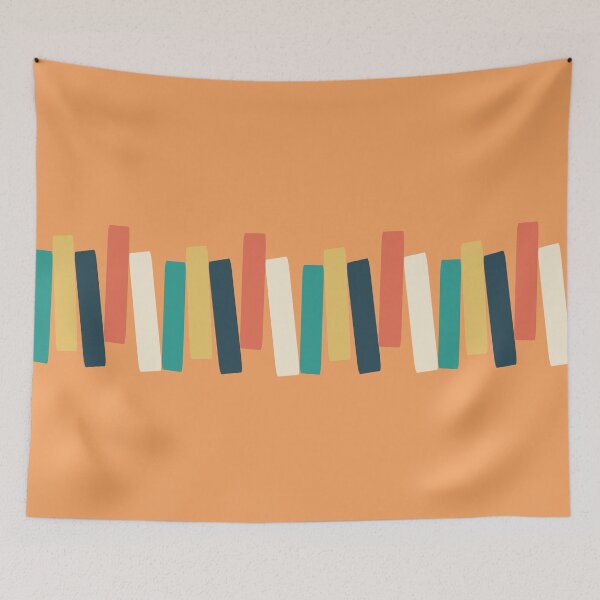 Item preview, Atomic Age Mid Century Funky Rectangles Orange designed and sold by trdstudio.
