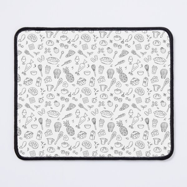 Item preview, Cooking Doodle Elements Black and White Pattern designed and sold by AnnaVioletStore.