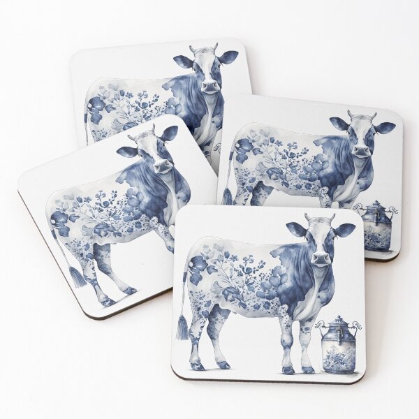 Item preview, Delftware Cow and Milk Jar designed and sold by HolidayBug.
