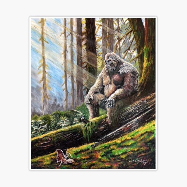 Bigfoot at Rest Sticker for Sale by Daniel Eskridge