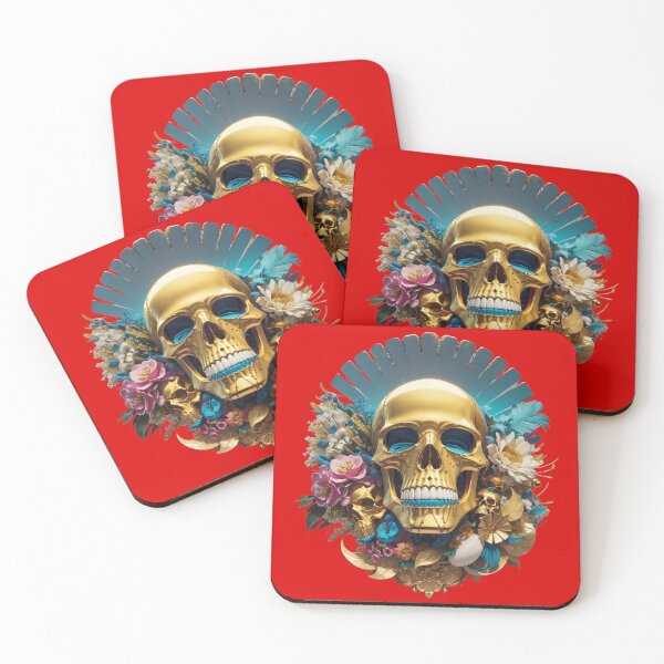 Item preview, skull gold designed and sold by ThanaDesign.