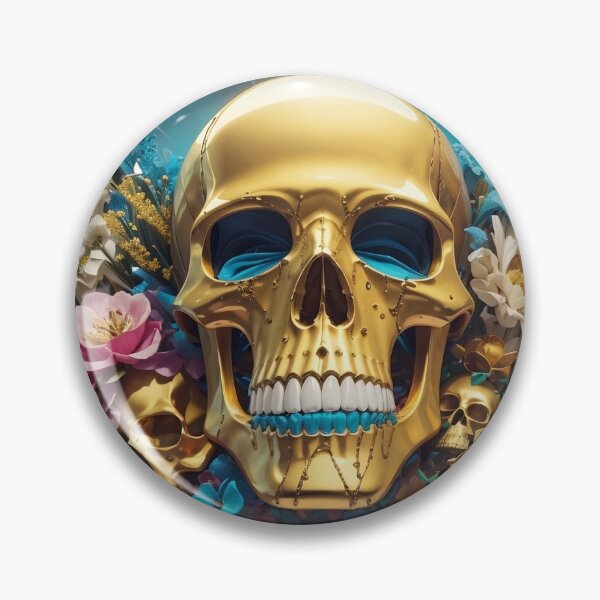 Item preview, skull gold designed and sold by ThanaDesign.