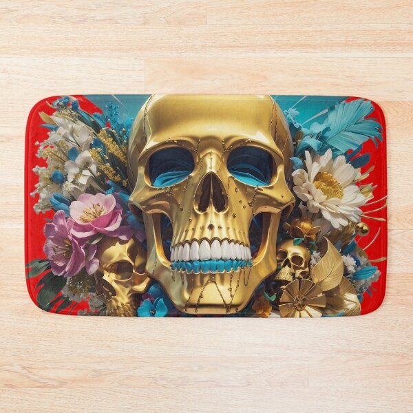 Item preview, skull gold designed and sold by ThanaDesign.
