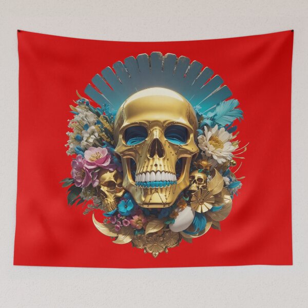 Item preview, skull gold designed and sold by ThanaDesign.
