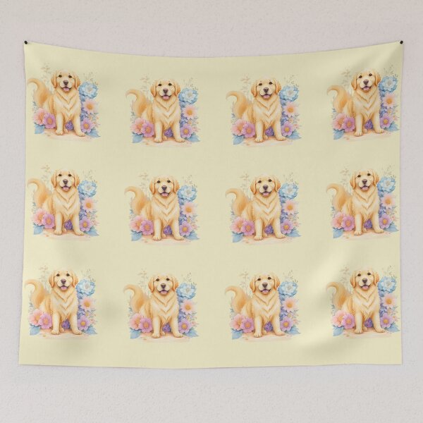 Item preview,   Golden Retriever Puppy Campfire Comic Cartoon  designed and sold by Petsthetic.