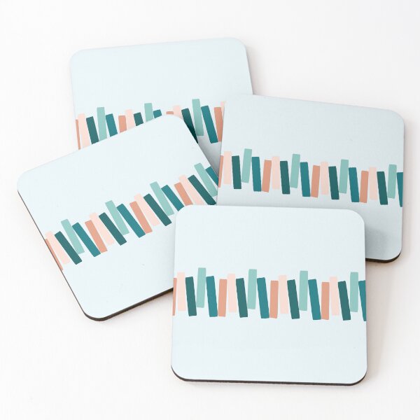 Item preview, Atomic Age Mid Century Modern Funky Rectangles Aqua designed and sold by trdstudio.