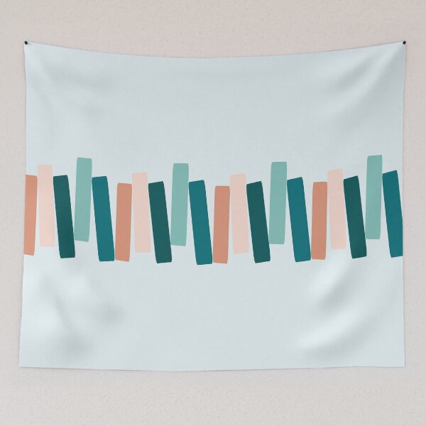 Item preview, Atomic Age Mid Century Modern Funky Rectangles Aqua designed and sold by trdstudio.