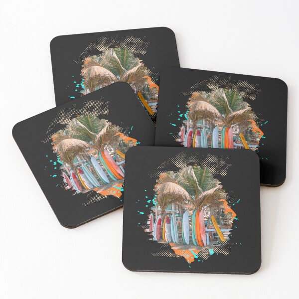 Item preview, Ocean Iconic Tropical Surfboard Row, Modern Beach Design designed and sold by OceanIconic.
