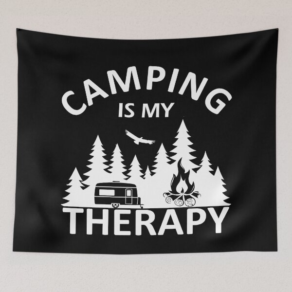 Item preview, Funny sayings and quotes camping is my therapy designed and sold by Alexaltay.