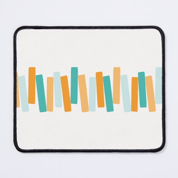 Item preview, Atomic Age Mid Century Modern Funky Rectangles Orange, Aqua designed and sold by trdstudio.
