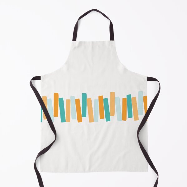 Item preview, Atomic Age Mid Century Modern Funky Rectangles Orange, Aqua designed and sold by trdstudio.