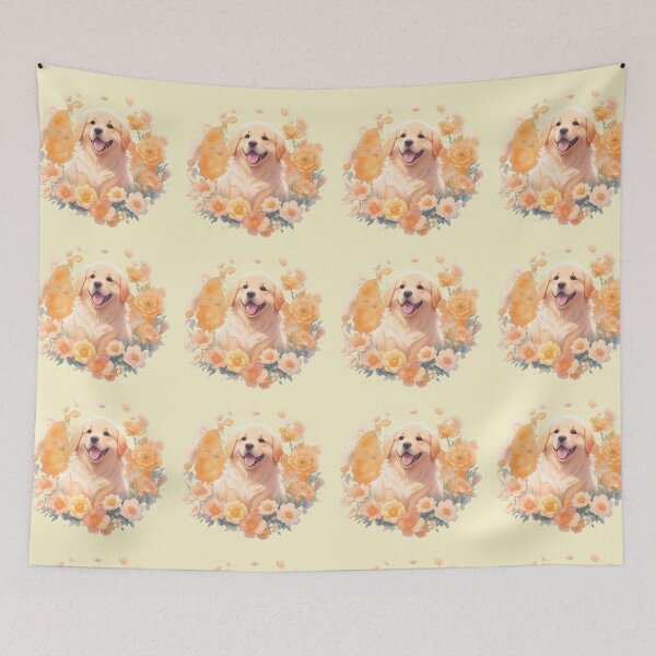 Item preview, Golden Retriever Puppy Campfire Comic Cartoon  designed and sold by Petsthetic.