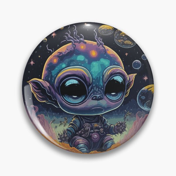 Item preview, Cosmic Cuteness: Alien Baby Floating in Space Bubble designed and sold by JakesRWild.