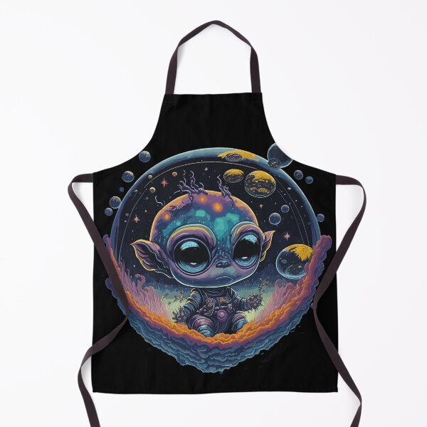 Item preview, Cosmic Cuteness: Alien Baby Floating in Space Bubble designed and sold by JakesRWild.