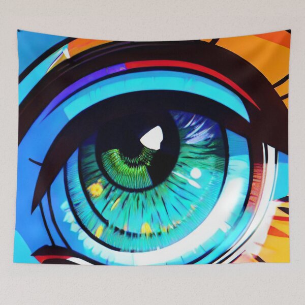 Item preview, Big eye in comic style designed and sold by blackwhiteblue.