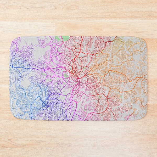 Item preview, Yaounde City Map of Cameroon - Colorful designed and sold by deMAP.