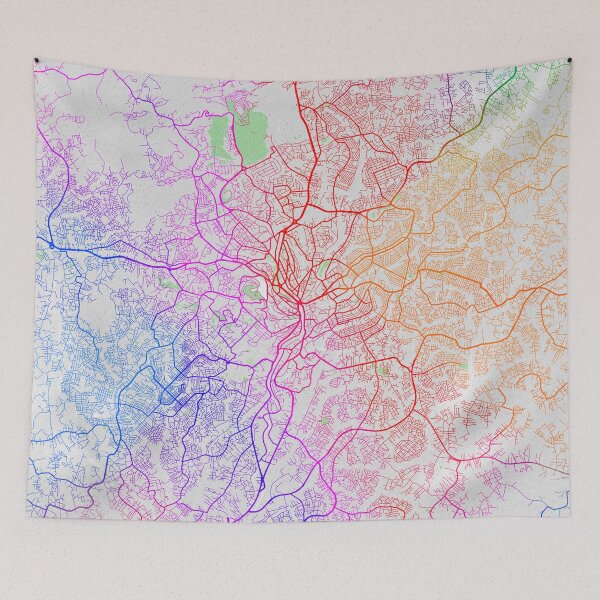 Item preview, Yaounde City Map of Cameroon - Colorful designed and sold by deMAP.